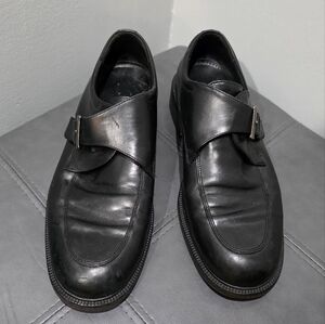 Cole Haan Shoes Mens 11M City Black Genuine Leather Adjustable Buckle Preppy
